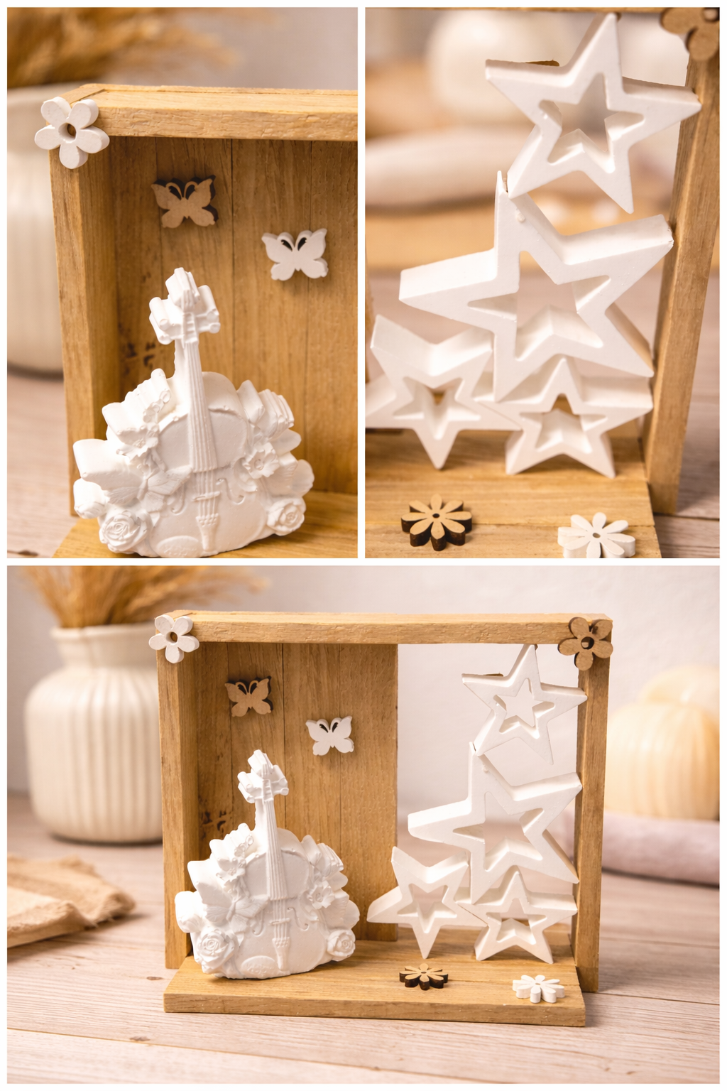 Herzensmensch Deko-Set – Holz & Resin Verzierung