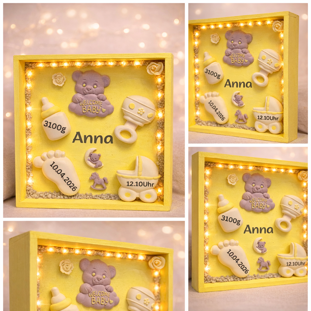 „Baby Girl Erinnerungsbox – personalisierbar“