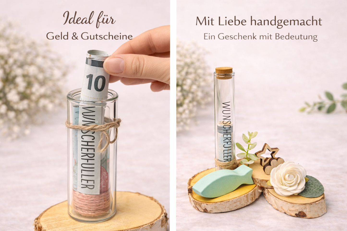 Wunscherfüller Mini – Geldgeschenk zur Taufe, Kommunion & Konfirmation