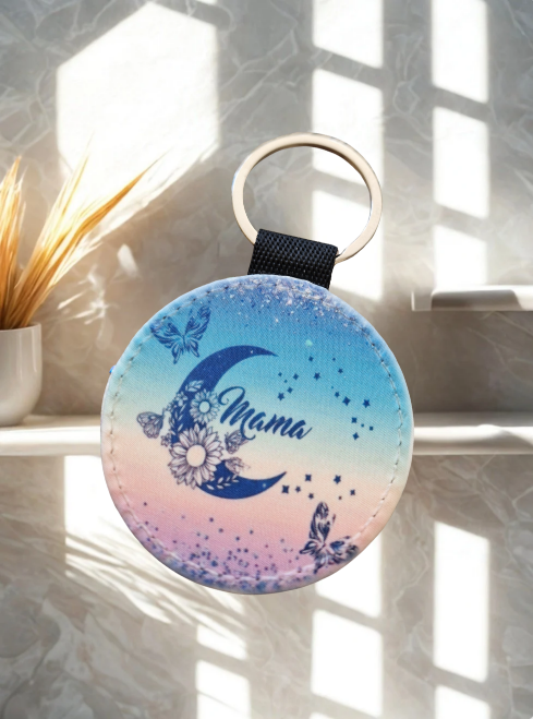 Schlüsselanhänger aus Stoff Rund