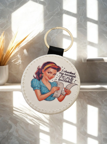 Schlüsselanhänger aus Stoff Rund