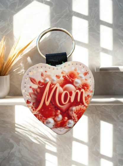 Schlüsselanhänger aus Stoff in Herzform