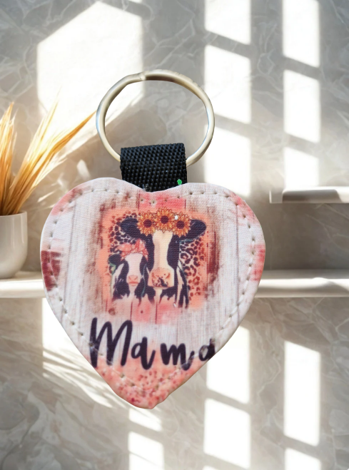 Schlüsselanhänger aus Stoff in Herzform