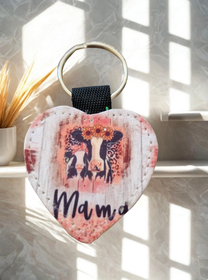Schlüsselanhänger aus Stoff in Herzform