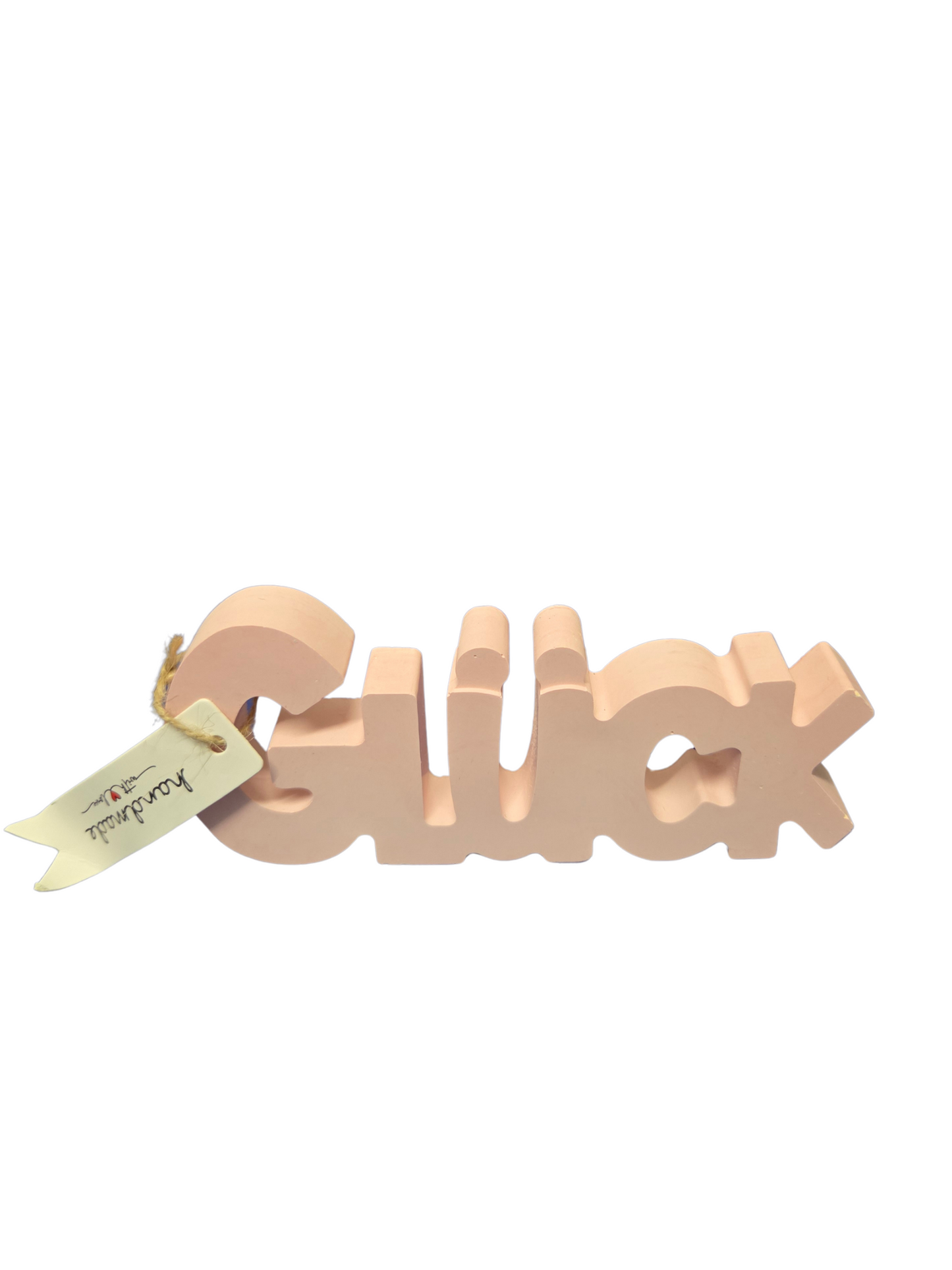 Glück Deko aus Raysin – Handmade Schriftzug für Zuhause