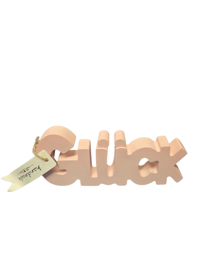 Glück Deko aus Raysin – Handmade Schriftzug für Zuhause