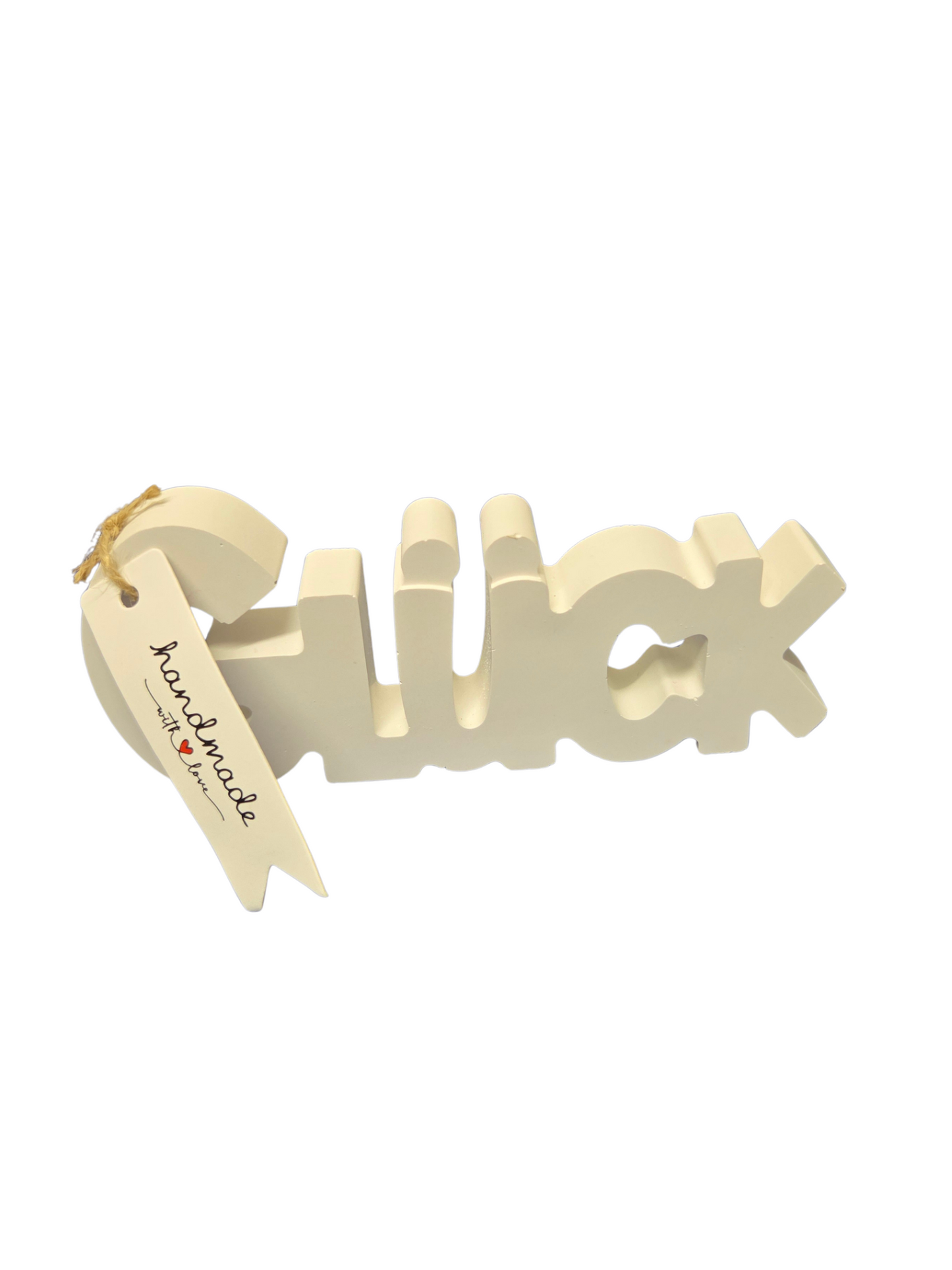 Glück Deko aus Raysin – Handmade Schriftzug für Zuhause