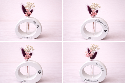 Handgemachte Raysin Vase mit Trockenblumen – moderne Deko