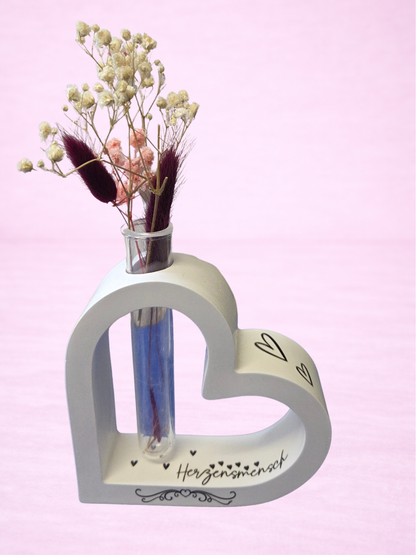 ❤️ Handgemachte Herzstück Vase – liebevolle Deko für dein Zuhause