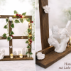 Romantische Fenster-Dekoration aus Holz und Raysin – handgemacht, beleuchtet und einzigartig.
