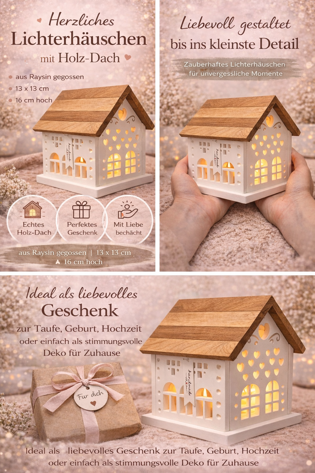 „Lichterhäuschen voller Herzmomente – Raysin & Holz Edition“