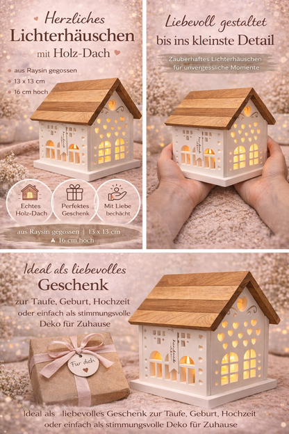 „Lichterhäuschen voller Herzmomente – Raysin & Holz Edition“