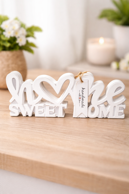 Dekoschild „Home Sweet Home“ aus Raysin – handgemacht