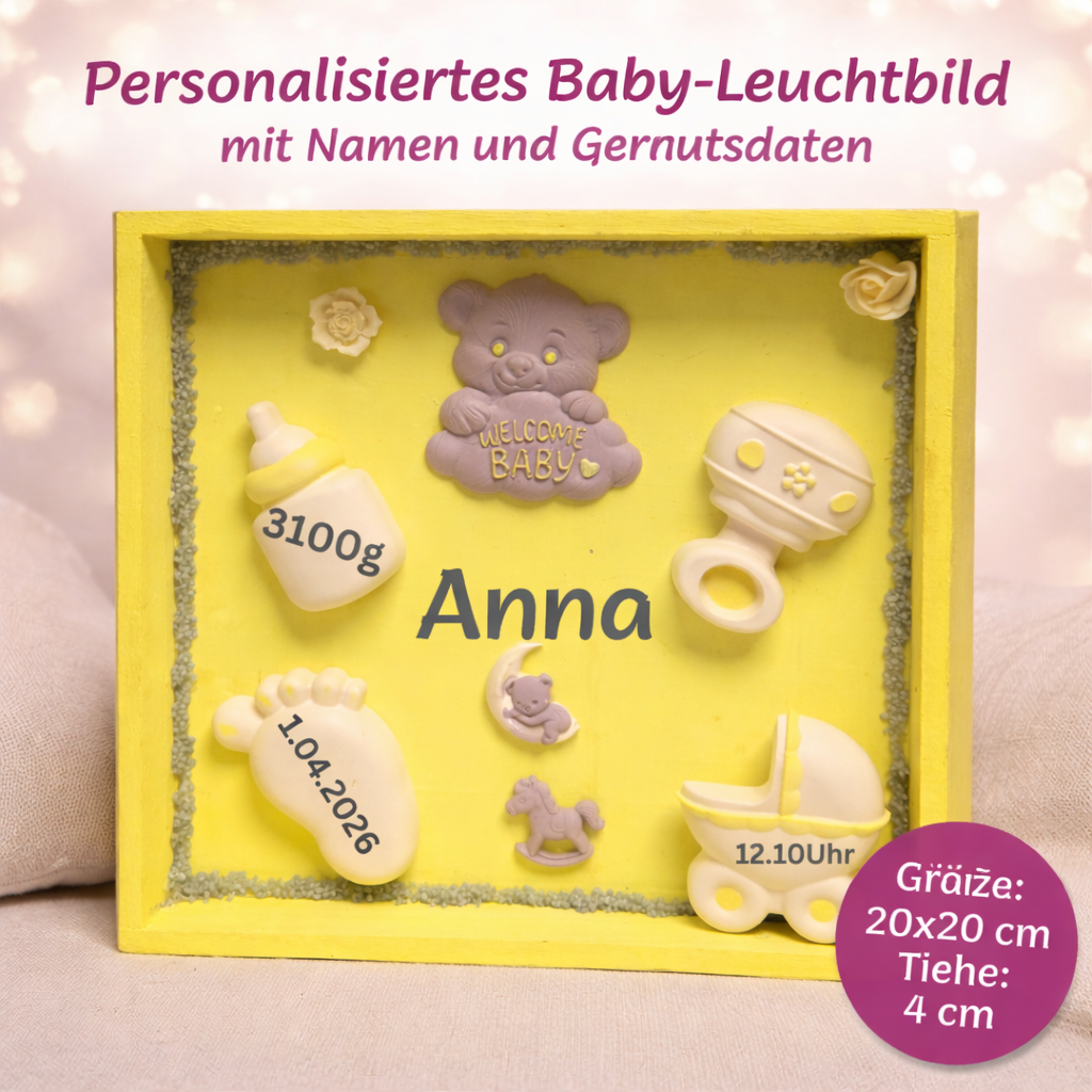 „Baby Girl Erinnerungsbox – personalisierbar“