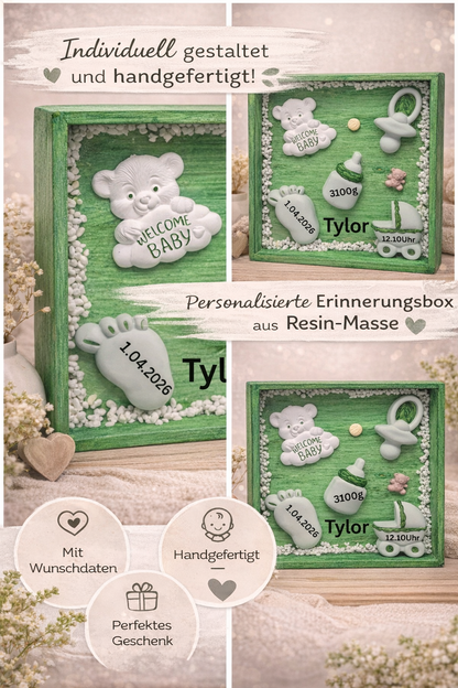 Kleines Glück – Personalisierbares Baby-Kunstwerk