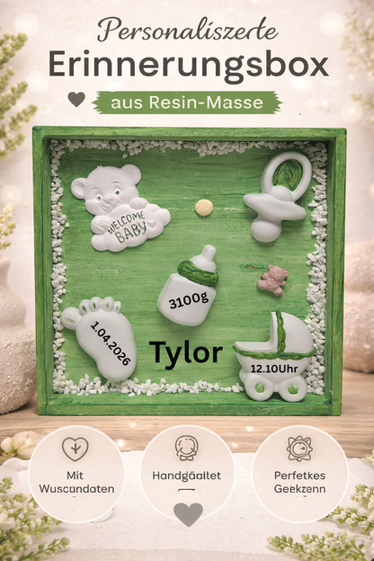 Kleines Glück – Personalisierbares Baby-Kunstwerk