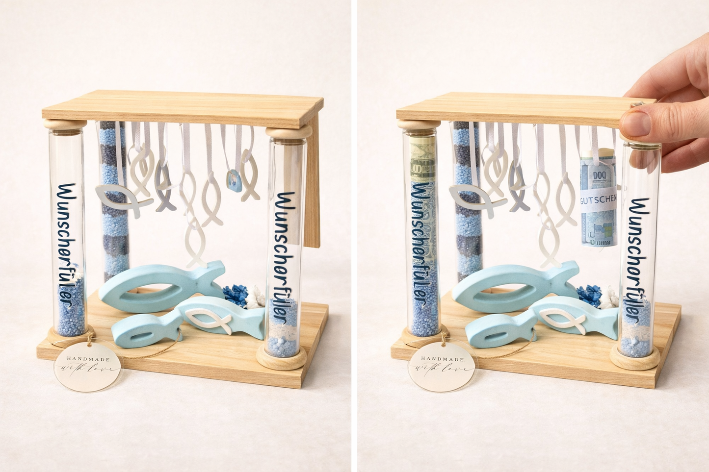 Wunscherfüller Blau – Geldgeschenk zur Taufe, Kommunion & Konfirmation