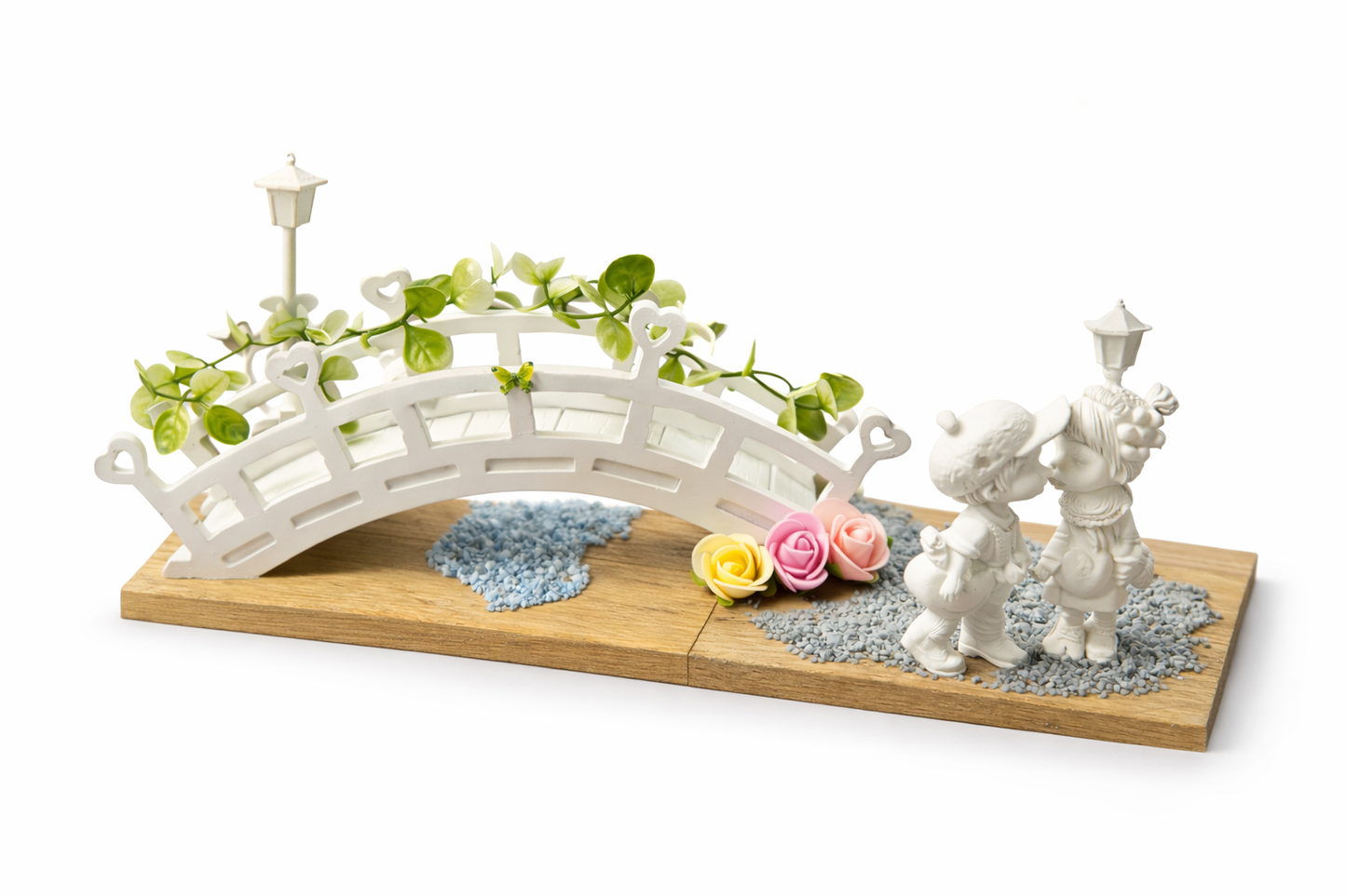 „Romantisches Miniatur-Deko-Set – Brücke & Liebespaar“